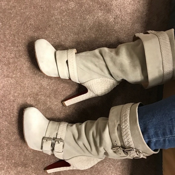 RARE Christian Louboutin Slouch Suede Boots - Picture 2 of 7